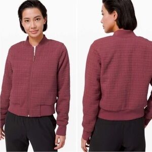 Lululemon Serene Travels Chianti Reversible Bomber 2 in 1 Jacket - Size: 8
